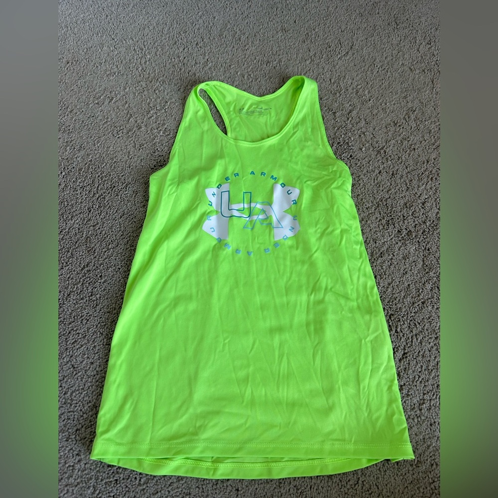 UNDERARMOUR- tank top- green- medium IN KIDS